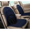 Auto Accessori Lupex - Coppia di schienali universali anteriori con coprivolante e 2 copri cintura, colore blu tessuto poliestere, per sedili auto, furgone, con 92 sfere massaggianti