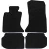 J&J AUTOMOTIVE Premium Tappetini in Tessuto di Velluto su Misura per BMW 5 Series F10 / F11 2011-2017, Set da 4 Pezzi Anteriori e Posteriori, Antiscivolo, Colore Nero