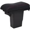 aejghfwjh Braccioli Auto Per Peugeot 2008 2012-2018 Scatola Di Immagazzinaggio Per Auto Con Ricarica USB Dettagli Interni Accessori Bracciolo Centrale(A Black red 3USB)