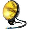 Akozon Faro Anteriori per Moto, Universal Rotondo Fari Motocicletta 35W 12V Retro Lampada Anteriore Giallo