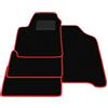 Generico Tappetini compatibili con Dr Motor DR 3 EVO 2016-2024, bordo rosso, kit tappetini auto personalizzati, set tappeti in velluto, tappeto auto
