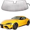 JONKOKO Parasole per parabrezza auto per Toyot@ Supra GR A90 A91 MK5 2019-2024, pieghevole, in poliestere, riflettente, protegge dal calore e dal sole, dai raggi UV (argento)