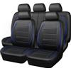 QmlGuo Coprisedili E Poggiatesta per BMW X4 SAV (F26) 2014 2015 2016 2017 2018, In Ecopelle Traspirante, Compatibili Con Airbag E Lavabili,Blue