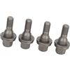 Yctze 4 Pezzi 17mm Bulloni Esagonali con Capocorda Ruota 3549817 003549817 9644576680 Dadi per Pneumatici Sostituzione Borchie per 206 207 208 308 407 1007