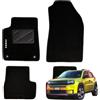 W-Parts SERIE 4 TAPPETI - TAPPETINI IN MOQUETTE NERI PER FIAT GRANDE PANDA - BENZINA dal 2024 in poi