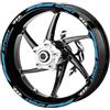 Pimastickerslab Set Completo Adesivi Strisce Cerchi Ruote Moto 17 Pollici Bandiera Scacchi Scacchiera Filetto Cerchioni Gomme Sport Stickers Strips Universale RT0033 (053 Blu Leggero)
