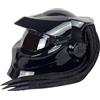 ZGFHTY Casco Integrale per Moto Trecce E Luci Di Avvertimento Omologato ECE Casco Moto Integrato per Adulti Corse Di Ciclomotori Fuoristrada Da Strada per Uomini E Donne Matt black,XL