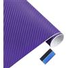 NewL Rotolo di pellicola adesiva 3D in vinile in fibra di carbonio, con rilascio dell'aria, senza bolle, con strumenti per l'installazione (viola, 30 cm x 150 cm)