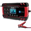 CYMKYQ Carica Batteria per Auto,Caricabatterie Auto Car Charger batteria 12 / 24V 8A touch screen Pulse riparazione veloce carico di potere del display asciutto bagnato digitale