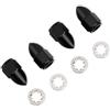 Generico Kit dadi ciechi da 5/16″-24 Specchietti retrovisori for moto Accessori for Harley Softail Sportster 883 Electra Street Glide Fat Boy Dyna(2 Pair Black)