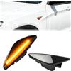 Fouedy Indicatore di direzione sequenziale dinamico a LED, lampeggiante, per bmw/X5 E70 X6 E71 E72 X3 F25 (nero fumé)