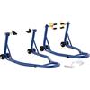 MSW Motor Technics MSW Cavalletto per Moto Ruota Anteriore E Posteriore Inserimento A Forchetta MSW-MS-14 (2 Pezzi)