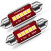 Ruiandsion - Faretto LED a cupola da 39 mm, 6411 7065 DE3425, bianco super luminoso, 6 30 V, non polarità 3030 5SMD, decodifica intelligente per auto, camion, interni, mappe, cupola