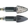 AMAS The Best Coppia frecce a LED "VIPERLED" carbon-look lente trasparente OMOLOGATE (gambo lungo)