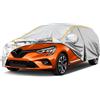 Ufgwhirl Copertura auto per Renault Clio Telo copriauto da esterno,copertura completa per auto antipioggia,antigraffio e antineve con cerniere per porte