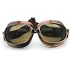 Heinmo Occhiali da moto, ciclismo, sport, in stile vintage, con lenti argentate
