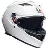 AGV - K3 E2206 MPLK, Casco Moto Integrale ECE con Spoiler e Visiera Antigraffio Anti UV, con Predisposizione Interfono, Mono White, Unisex, XL