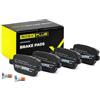 RIDEX PLUS 402B0065P Set d'assale Kit pastiglie freni Posteriore con lamierino anticigolío Compatibilità con FORD Focus II Hatchback DA, HCP, DP