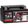 LANGZEIT Batterien LANGZEIT YTX7A-BS batteria moto 7Ah 12V 50615 CTX7A-BS JMTX7A-BS senza manutenzione 6Ah