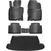 ELMASLINE 3D Tappetini Gomma e Vasca Baule per Mazda CX-5 (KF) 2017-2026 | Tappetini Auto | Vasca per il bagagliaio | Accessori auto