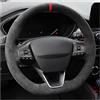 Dnhqknog Custodia Volante Auto Per Ford Per Focus Per ST-Line Per Fiesta 2018-2019 Per Focus ST 2019-2020 Per Fiesta ST 2019 Coprivolante Per Auto In Pelle Scamosciata Antiscivolo(Style 11)