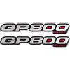 labelbike - 2 Adesivi 3D Moto Scooter Scritta GP 800 Gilera in Resina compatibile con GILERA GP800