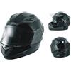 A-Pro Casco Integrale Moto Scooter Visierino Anti Graffio Touring Nero S