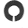 CMJAHU Adatto for Fiat 500 Abarth 595 2012 2013 2014 2015 2016 2017 2018 2019 2020 2021 2022 2023 Adesivo in vera fibra di carbonio for volante auto(Center Black)