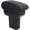 OYHCM Bracciolo per Opel Mokka 2021-2025 3 USB Braccioli Doppio Scomparto, Pelle Nera, Facile da Installare, Accessorio Auto Personalizzato, Pelle Nera