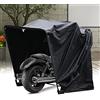 Fetcoi Tenda da moto, garage, pieghevole, per quad, garage, resistente, in poliestere 600D, con custodia, Nera