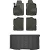 MOTOS Set di tappetini in gomma e tappetini per il bagagliaio per Fiat Panda II 2003-2012 Migliorare il comfort di viaggio con tappetino antiscivolo auto 3D- tappetini per tutte le stagioni auto, prot
