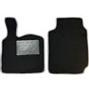 Generico Tappetini Auto per Smart ForTwo 450/451, Set 2 Pezzi in Moquette Nera, con Bordino Antiscivolo e Battitacco (qualità moquette standard 6 mm, bordino grigio chiaro)