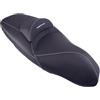 Moto Discovery Coprisella compatibile con Kymco Xciting 400i 2013-2021 nero con cuciture bianche e logo bianco