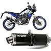 GENIAL MOTOR Scarico Moto Storm by Mivv nero Oval acciaio inox Compatibile Con Yamaha Tenere 700 World raid 2022 > 2024