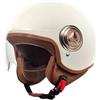 GAORUTO Casco Integrale Brain Jet DOT/ECE - Moto Retrò, Cruiser, Chopper, Scooter Crash Semiguscio per Uomo e Donna