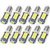 Ruiandsion 10pcs BAY9S H21W LED Lampadina 24V Super Bright 5050 9SMD Chipset LED Backup luci di retromarcia Lampadina, bianco