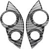 Aramox Decorazione per Interni Auto, Copertura del Pulsante del Volante in Stile Fibra di Carbonio Trim Sostituzione della Decorazione del Telaio per Smart Fortwo/Forfour 453