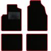 QUEMAR Tappetini Auto compatibili con Panda II 2003-2011 / Kit Tappeti in Moquette e Gomma su Misura (Set 2 Anteriori + 2 Posteriori) / Ricami e Colori Personalizzati (0 Ricami, Bordo Rosso)