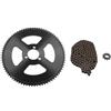 XGOUGUAAU Kit di Catena e Pignone 80T 25H 34mm Pignone a 3 Fori con Pignone a H 10T e Catena a 146 Collegamenti per Moto ATV Scooter
