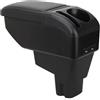 ZENVI Braccioli Compatible with Citroën C3 Braccioli 2024-2025 Console Centrale Organizer Immagazzinaggio Scatola Utilizzabile Per Autisti Supporto Gomito (Stile Fibra Carbonio)