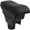 OYHCM Bracciolo Centrale per Renault Dacia Duster I 2010-2015, Doppio Scomparto, Pelle Nera, Facile da Installare, Accessorio Auto Personalizzato