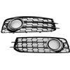 Artudatech griglia paraurti anteriore Honeycomb Front Bumper Fog Light Grille Cover Fit for Audi A3 8P S-Line 2009-2012 (No Logo)