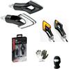 MOTO SPORT MONDO COMPATIBILE CON YAMAHA MT 09 900 TRACER ABS COPPIA DI FRECCE A LED OMOLOGATE PER MOTO INDICATORI DI DIREZIONE 12V UNIVERSALE 75CM X 27CM LAMPA LENTE BIANCA LUCE ARANCIO