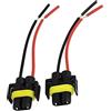 A ABSOPRO Presa Cablaggio Connettore Faro H11 2 Pezzi 12V Plastica | Colore Nero/Giallo. Compatibile Con 880, 881. Dimensioni Presa 32x28x12mm, Filo 3x100mm.