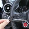 YIWANG Copertura del Telaio del Volante Interno Dell'automobile 2 pz Per Giulia 2016-2019 Accessori Auto (Fibra di Carbone)