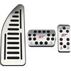 Ymnilian Pedali Auto,Pedaliera Auto Coperture Uso adatto per Pedali Automobilistici Inox Uso adatto per Ford Focus 2 3 4 MK2 MK3 MK4 KUGA ESCAUS RS ST 2005-2020 Frizione Gas Brake Pedal Set Pads(AT With Rest)