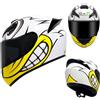 ARMAAN Casco integrale da moto di alta qualità, omologato DOT ECE, visiera antiappannamento, fodera rimovibile, protezione UV per moto da strada, cruiser, scooter, corse e touring,Color D-M