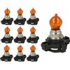 CARALL 10 Pezzi Lampada Alogena 12V Per Auto (PY24W 12V 24W Arancione)