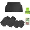 CLICK&GO COMPATIBILE CON DR DR6 SET TAPPETINI IN GOMMA+VASCA BAULE IN PVC PER AUTO 4 TAPPETI RITAGLIABILI 2 ANT: 72X44CM+2 POS: 46X43CM+1 TAPPETINO VANO BAGAGLIAIO 120X80CM