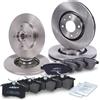 ATEC Germany Set freni incl. dischi anteriori Ø 283 mm ventilati + posteriori Ø 249 mm pieni + pastiglie freno Compatibile con CITROËN C4, PEUGEOT 307 (3A/C) (3E 3H)